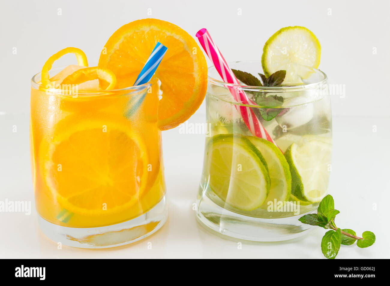 Lime frutta analcolico cocktail per un rinfresco estivo Foto Stock