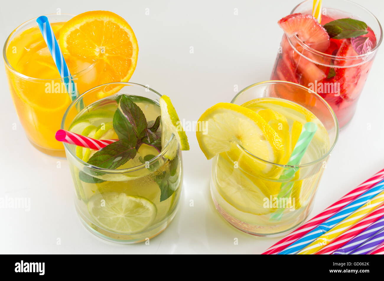 Lime frutta analcolico cocktail per un rinfresco estivo Foto Stock