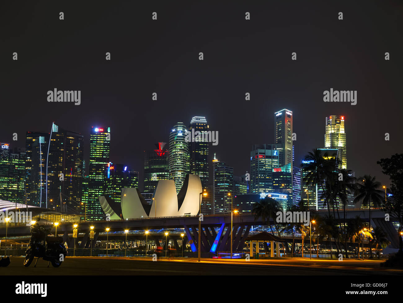 SINGAPORE - novembre 06: Panoramica del quartiere finanziario di Novembre 06, 2015 a Singapore. Foto Stock