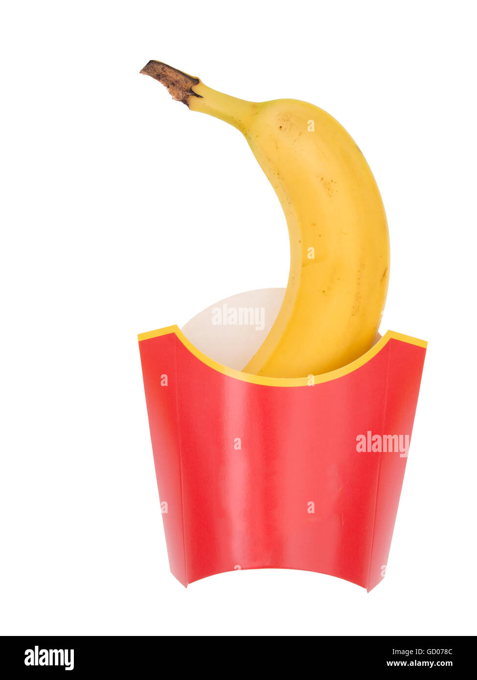 Facile snack sani. Divertimento. Il fast food isolato su bianco. Foto Stock