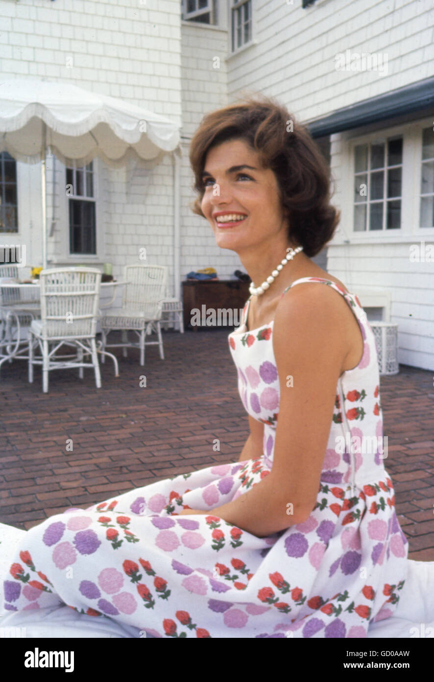 Jackie Kennedy a Hyannis Port Foto Stock