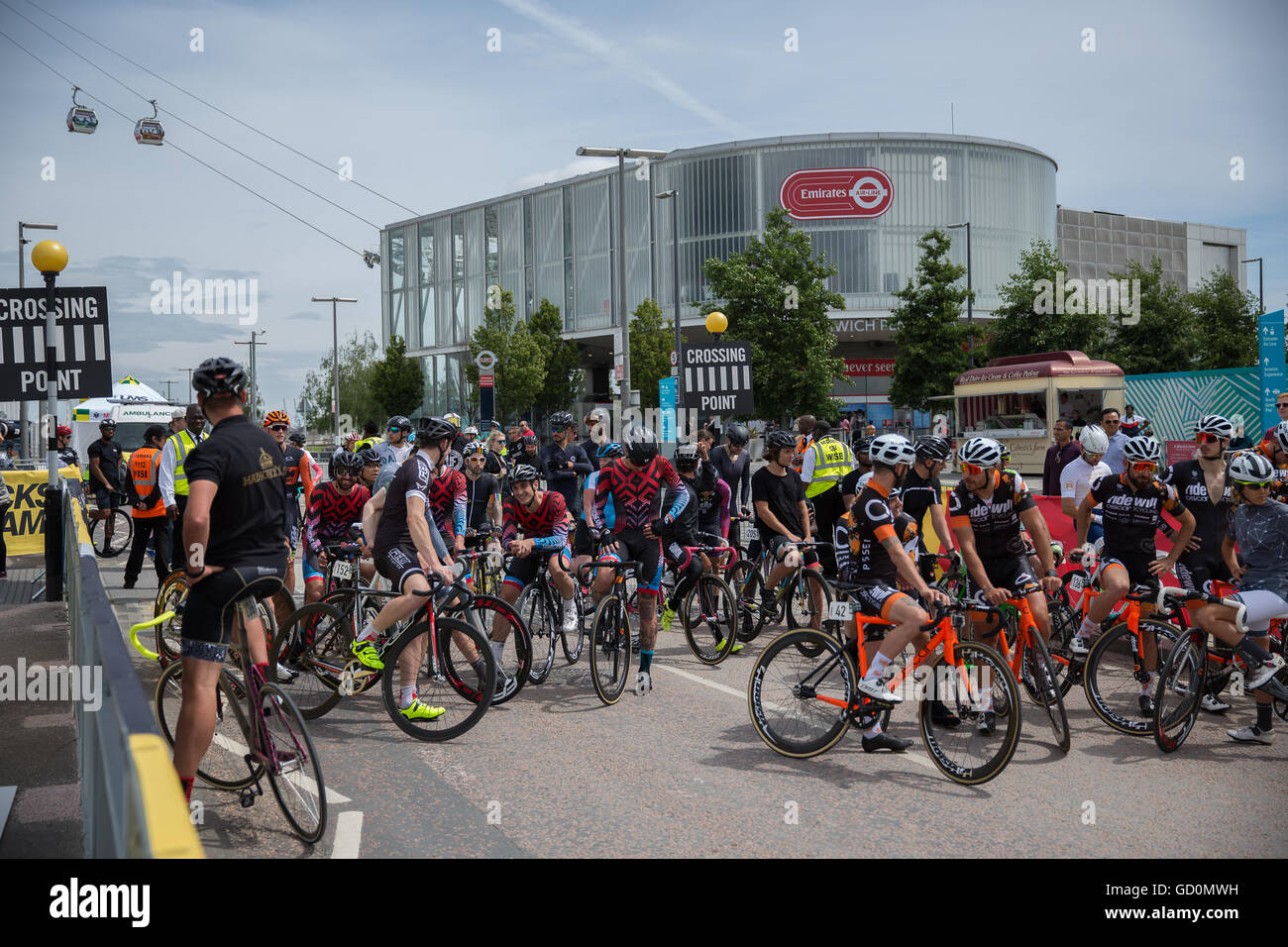 Red Hook Crit 2016 ingranaggio fisso di velocità singola bici Ciclismo Criteriu Foto Stock