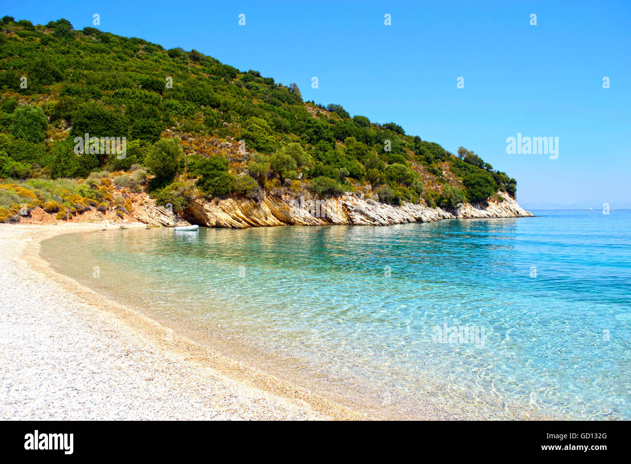 Filiatrò beach a Itaca isola Grecia Foto Stock