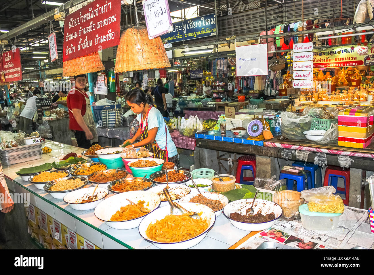 Mercato tailandese Foto Stock