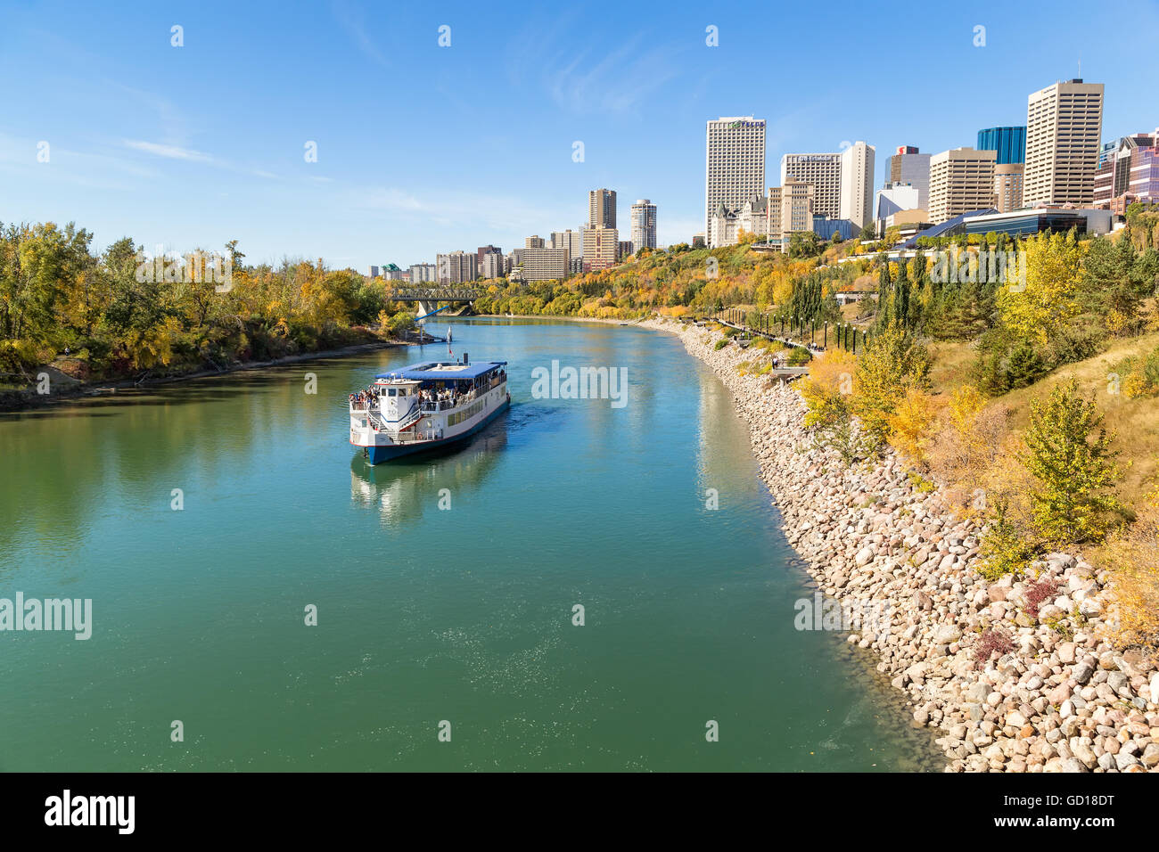 Autunno in Edmonton di River Valley Foto Stock