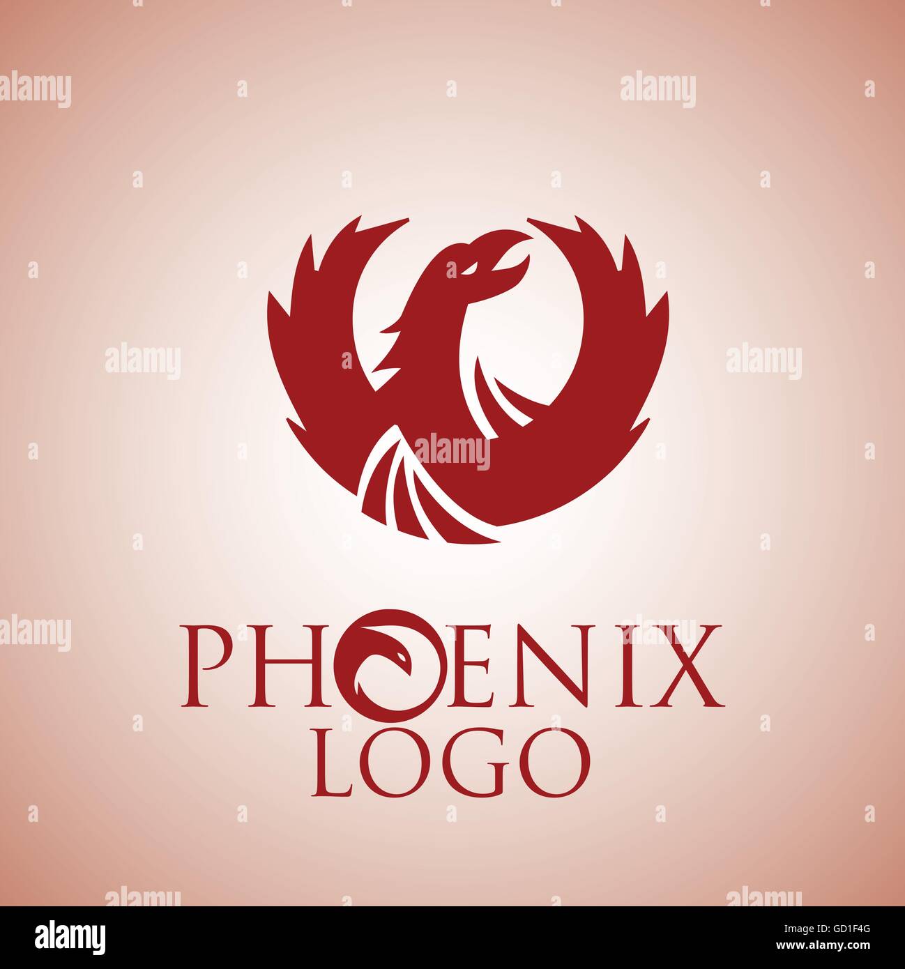 Phoenix logo progettato in modo semplice in modo che possa essere utilizzato per di più si propone come logo ,mark ,simbolo o icona. Illustrazione Vettoriale