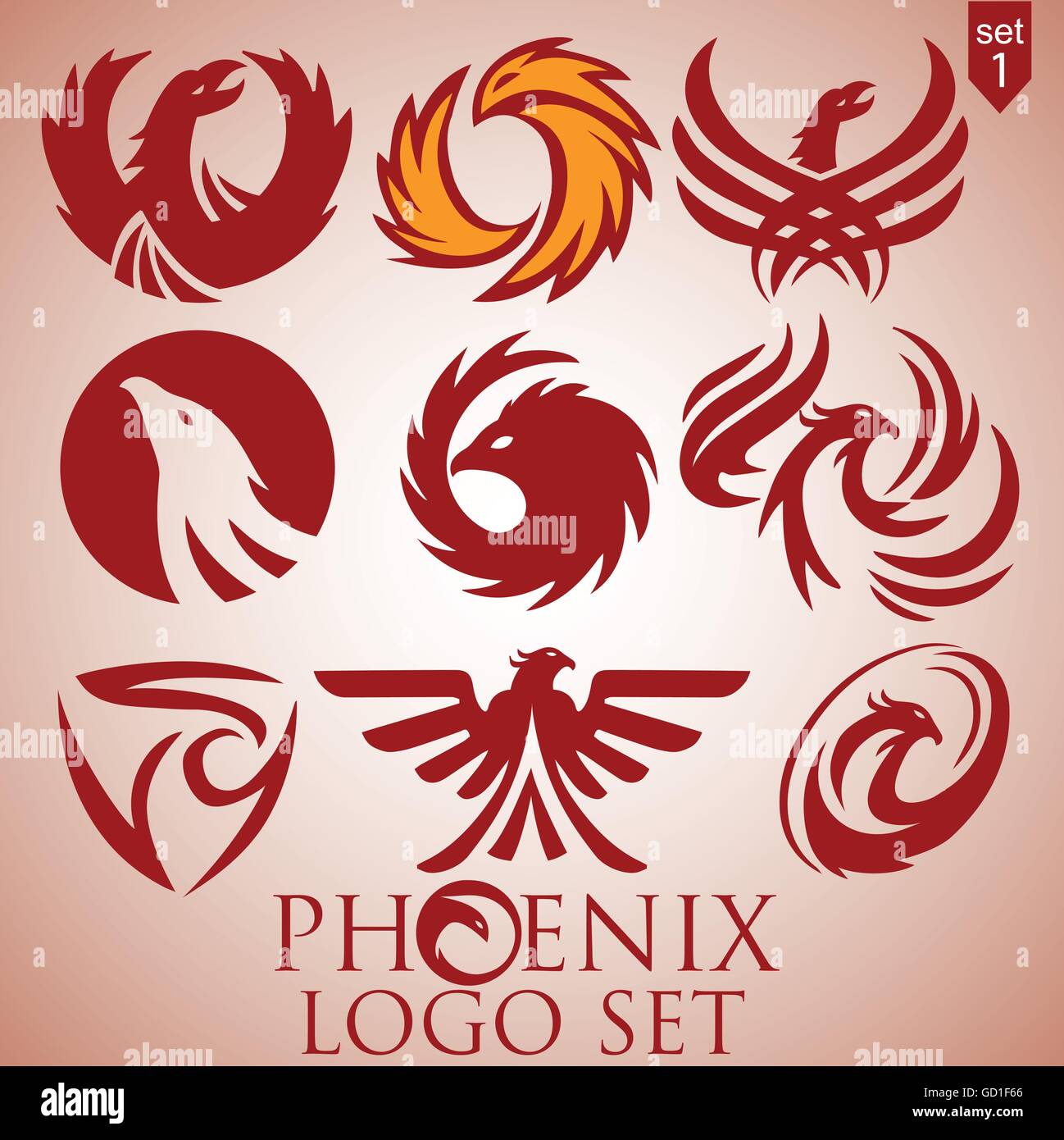 Phoenix logo progettato in modo semplice in modo che possa essere utilizzato per di più si propone come logo ,mark ,simbolo o icona. Illustrazione Vettoriale