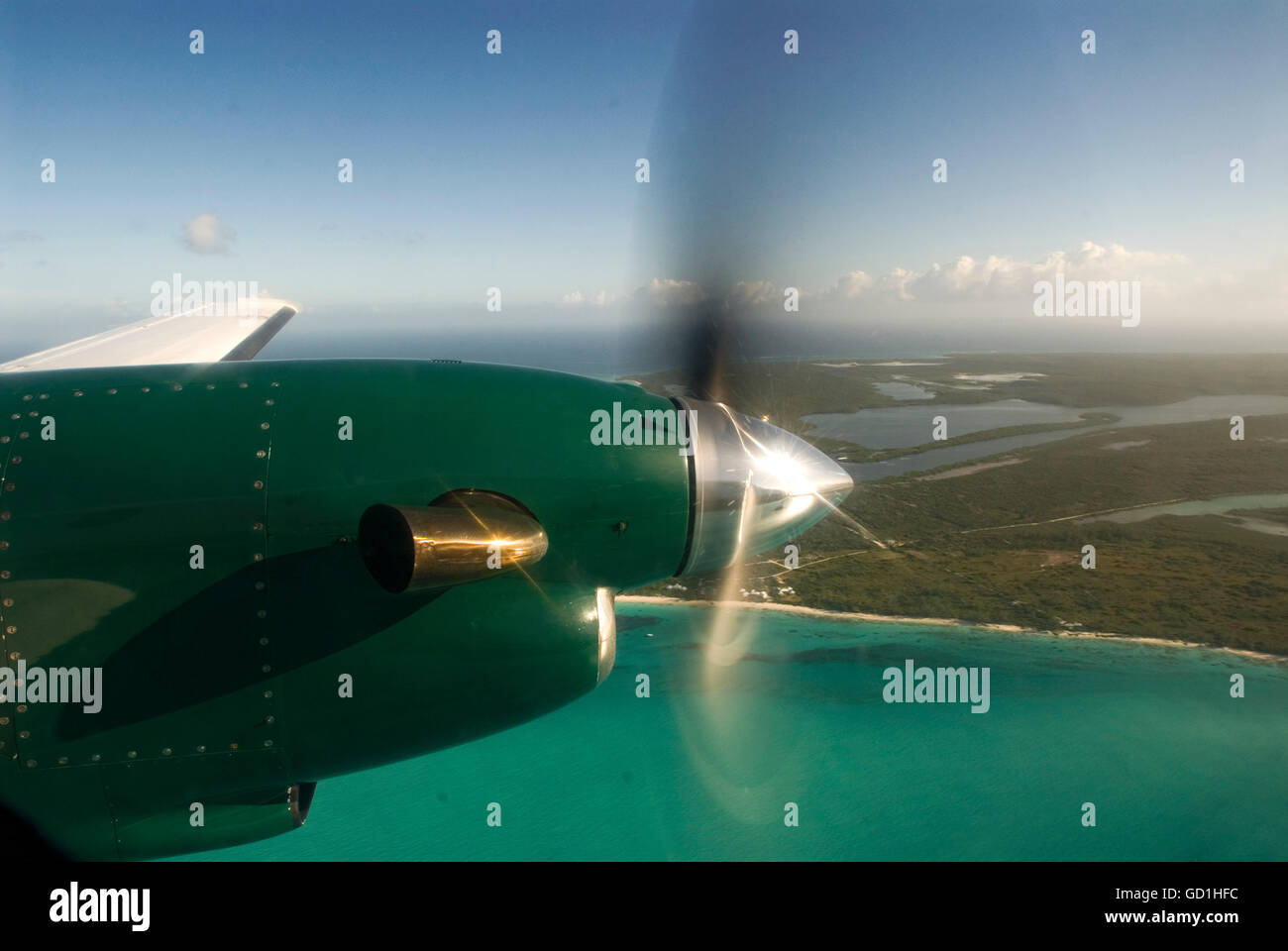 Aeromobili battenti sull'Isola di Cat Island. Foto Stock