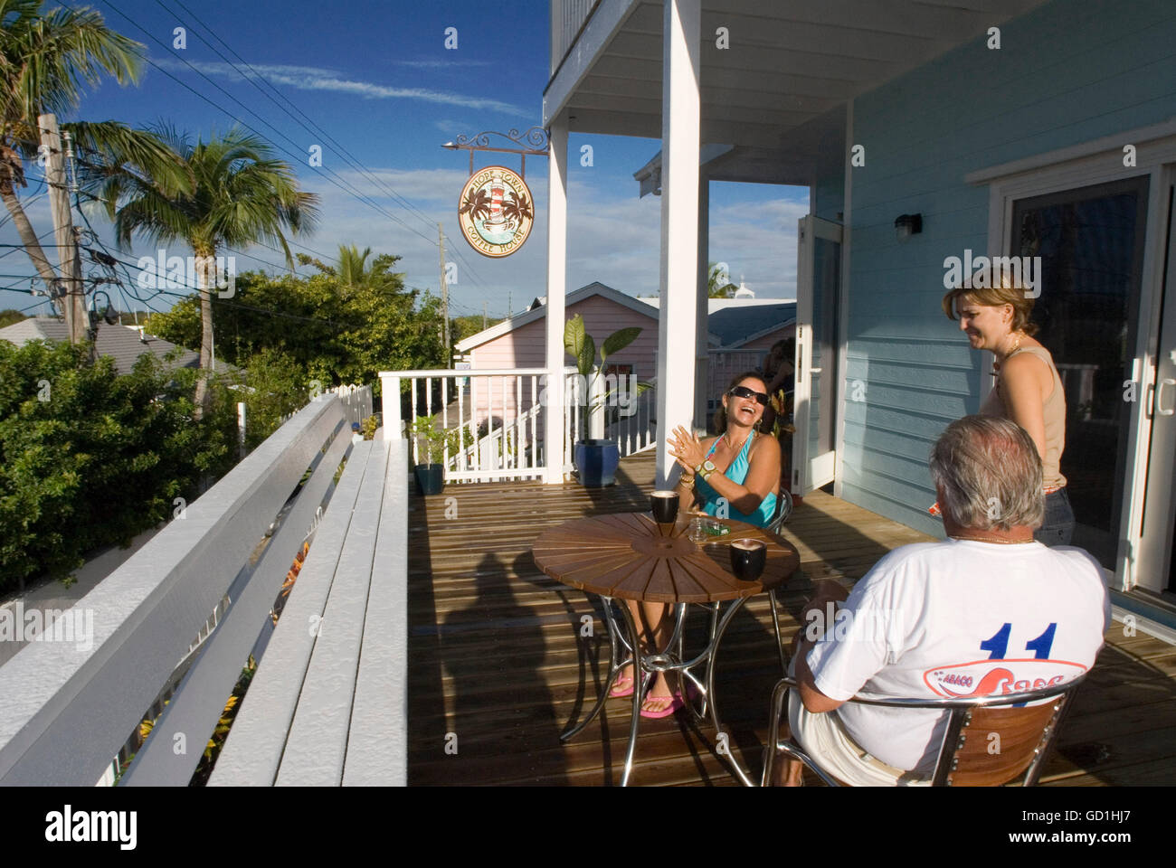 Coffee House. Speranza comune, gomito Cay, Abacos. Bahamas. Foto Stock