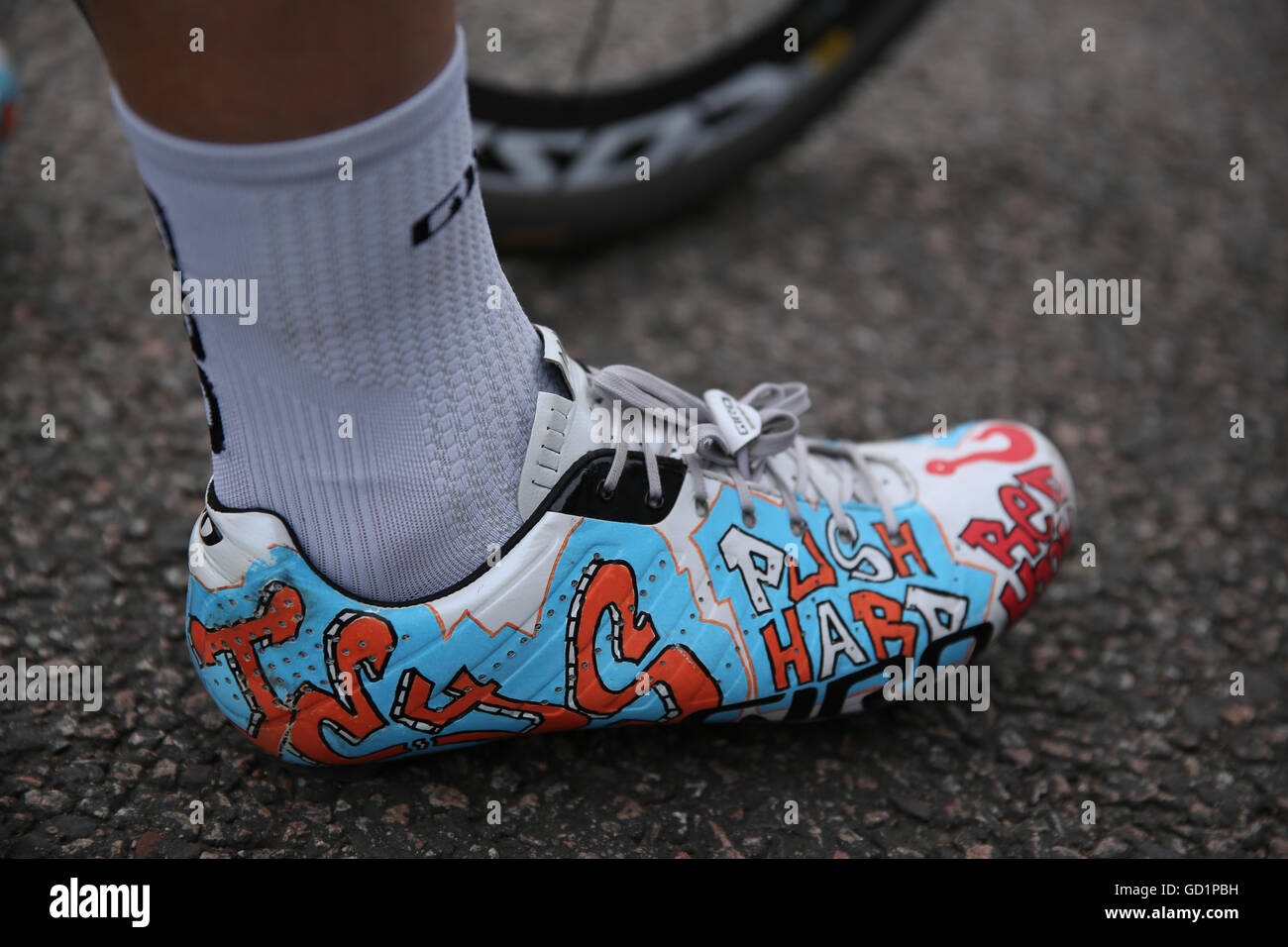 Moda scarpe da ciclismo Giro di moto custom Kit Abbigliamento Abbigliamento Team usura ciclo Sport Sport Sportswear piedi piedi calze Foto Stock