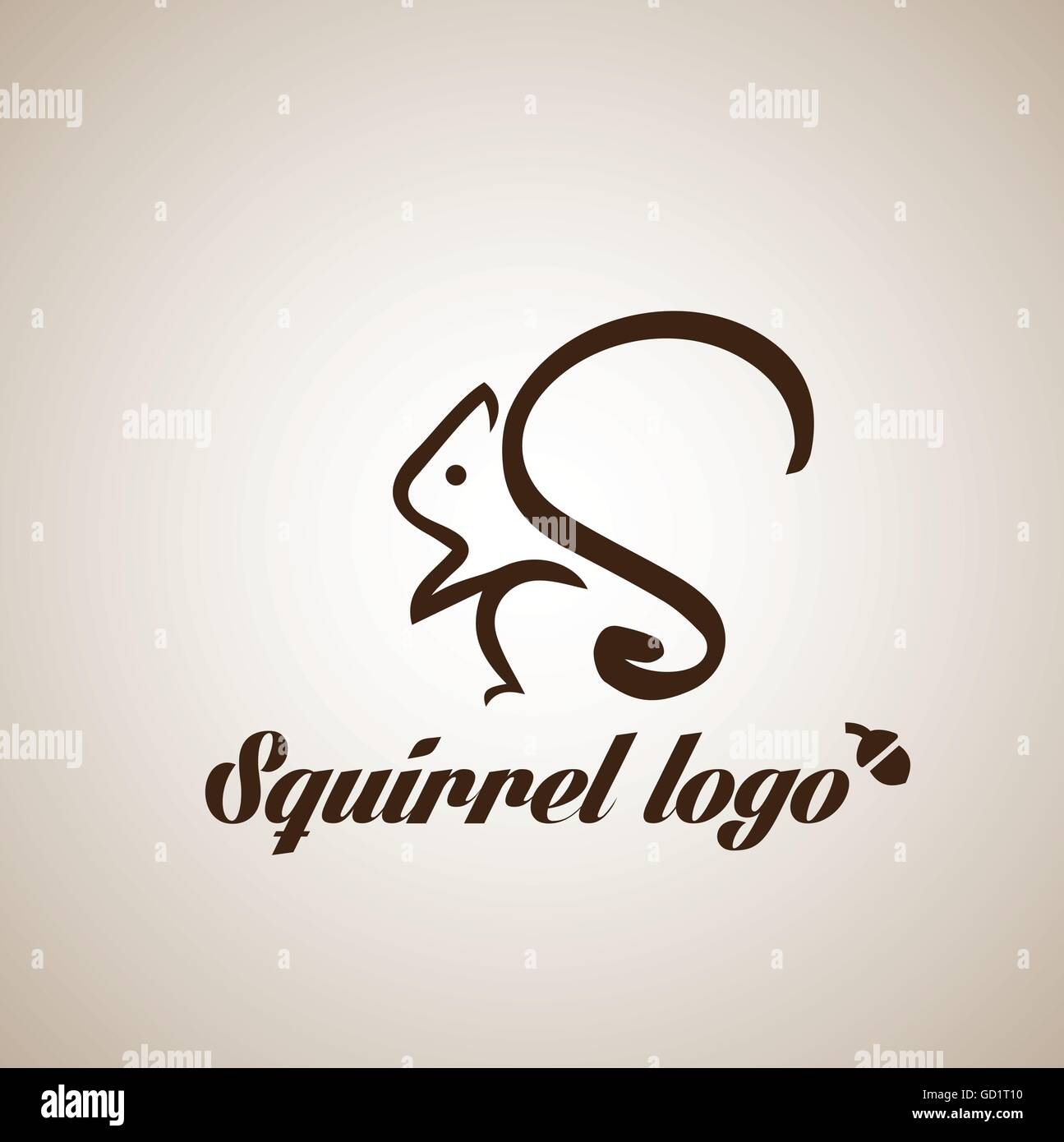 Lo scoiattolo logo progettato in modo semplice in modo che possa essere utilizzato per di più si propone come logo ,mark ,simbolo o icona. Illustrazione Vettoriale