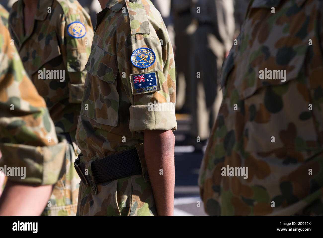 Esercito Australiano Cadetti su parade Foto Stock