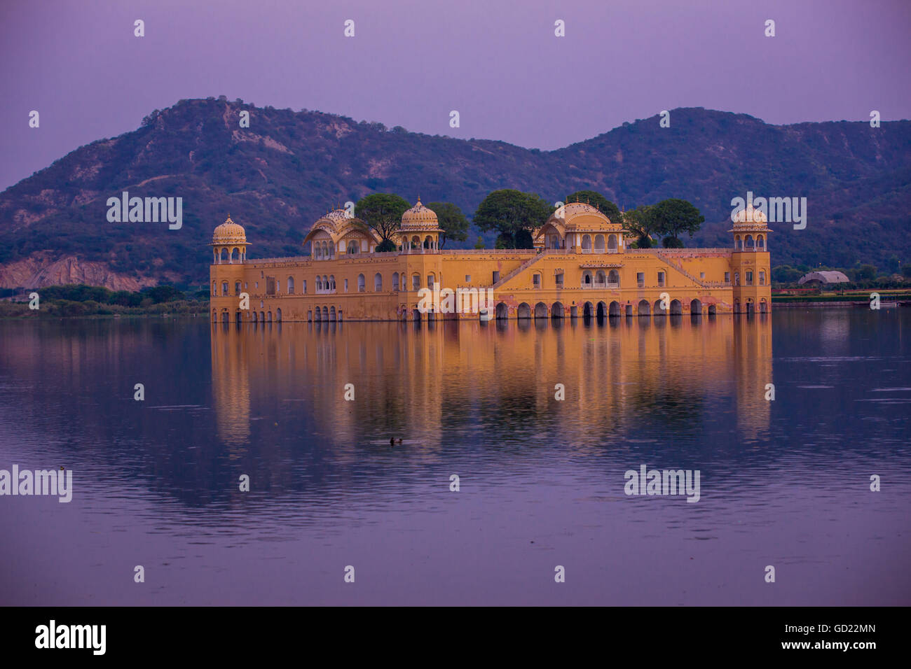 Jal Mahal Floating Lake Palace, Jaipur, Rajasthan, India, Asia Foto Stock