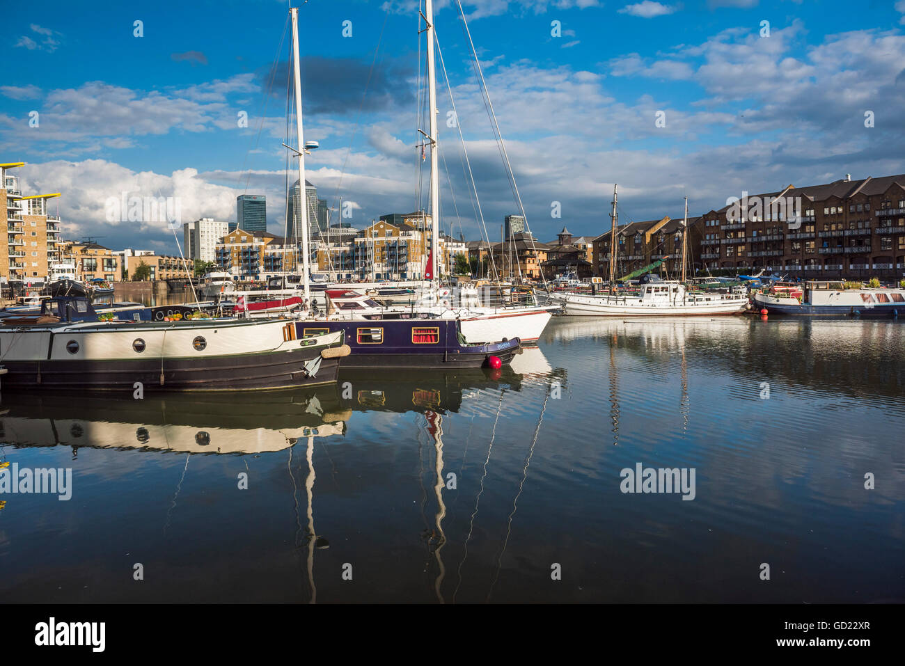 Limehouse Basin, London Borough of Tower Hamlets, East London, England, Regno Unito, Europa Foto Stock