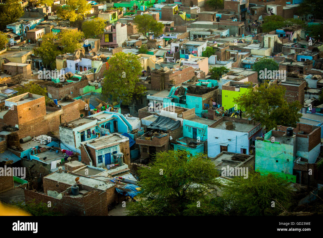 Shanty case di Mathura, Uttar Pradesh, India, Asia Foto Stock