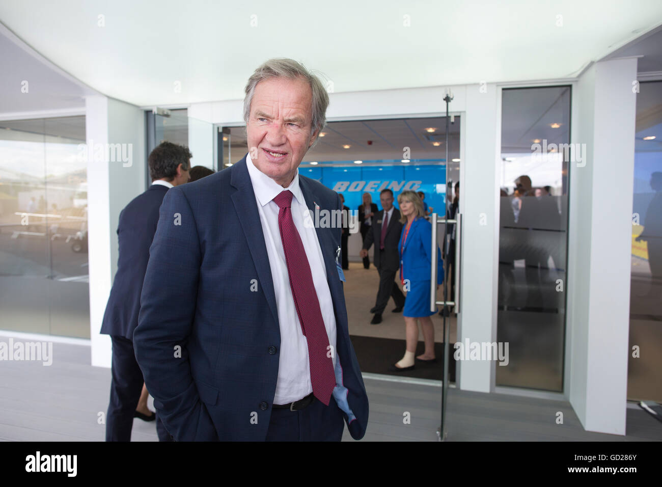 Bjørn Kjos, fondatore e CEO di Norwegian Air Shuttle, fotografato a Farnborough International Air Show, Hampshire, Inghilterra, Regno Unito Foto Stock