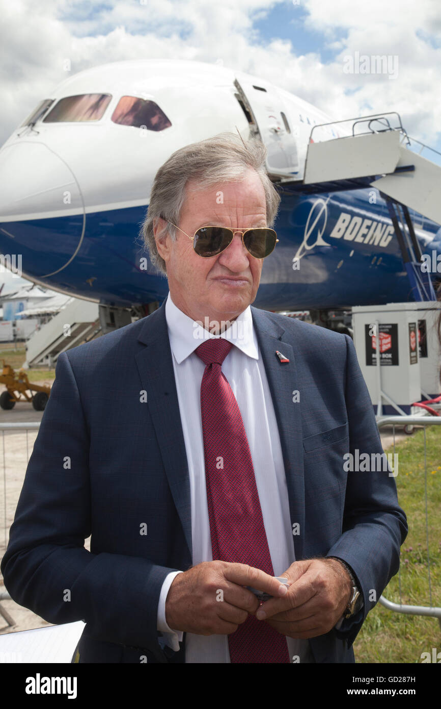 Bjørn Kjos, fondatore e CEO di Norwegian Air Shuttle, fotografato a Farnborough International Air Show, Hampshire, Inghilterra, Regno Unito Foto Stock
