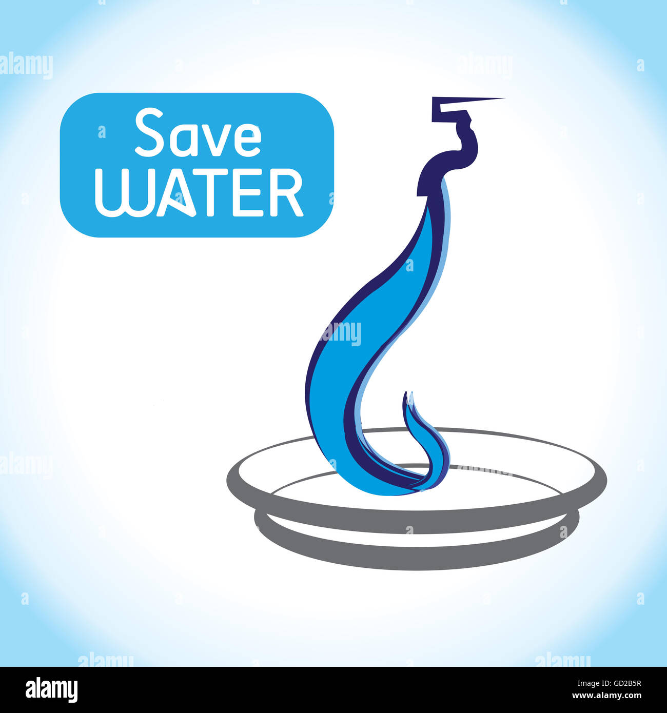 Acqua, una forma essenziale di energia..un grafico che descrive per salvare ogni goccia di acqua Foto Stock