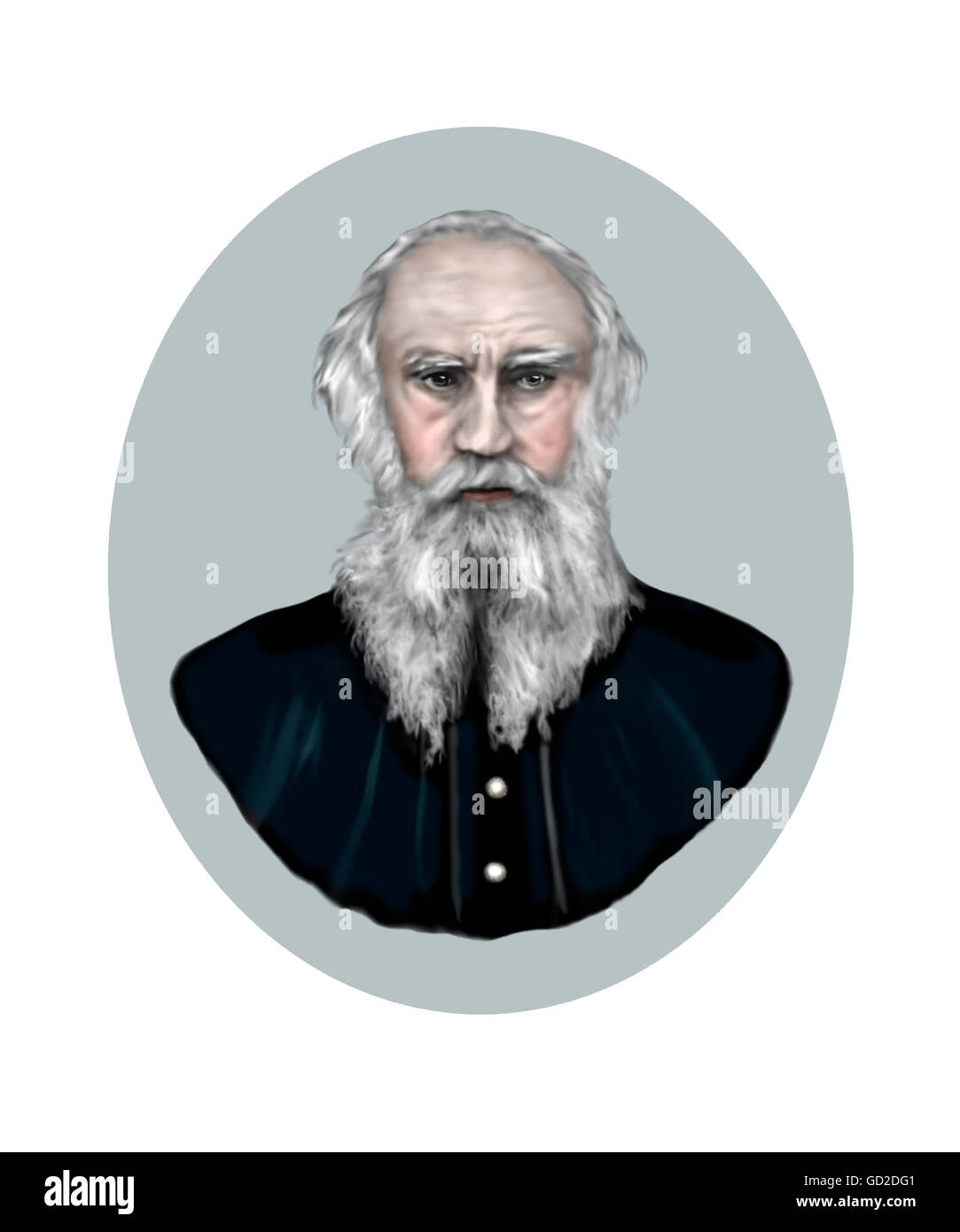 Leo Tolstoj, 1828-1910, scrittore, filosofo Foto Stock