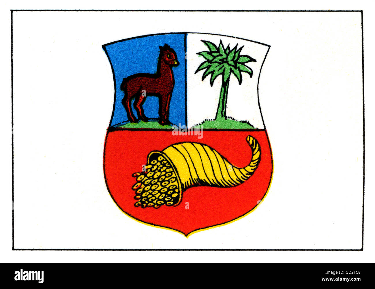 Sport, Giochi Olimpici, Berlino 1.- 16.8.1936, emblemi, Comitato Olimpico del Perù, 1936, eralderia, stemma, assistenti, giochi estivi, XI Olympiad, Germania, anni trenta, XX secolo, storico, storico, diritti aggiuntivi-clearences-non disponibile Foto Stock