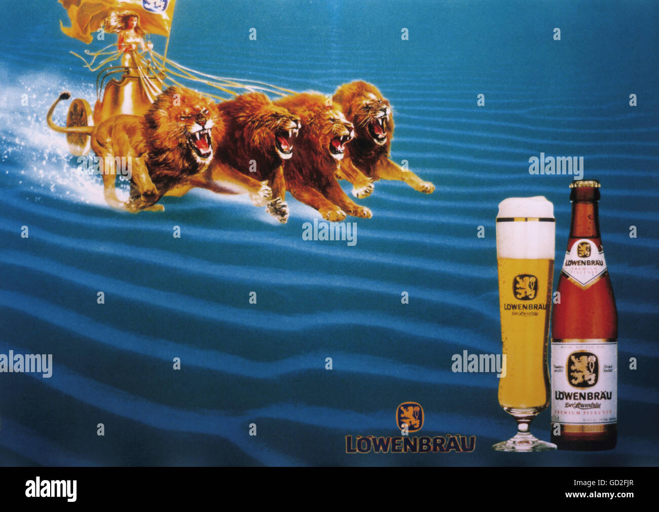 Pubblicità, bevande, birra, Loewenbraeu Pilsner, pubblicità cinematografica, Germania, anni '90, diritti aggiuntivi-clearences-non disponibile Foto Stock