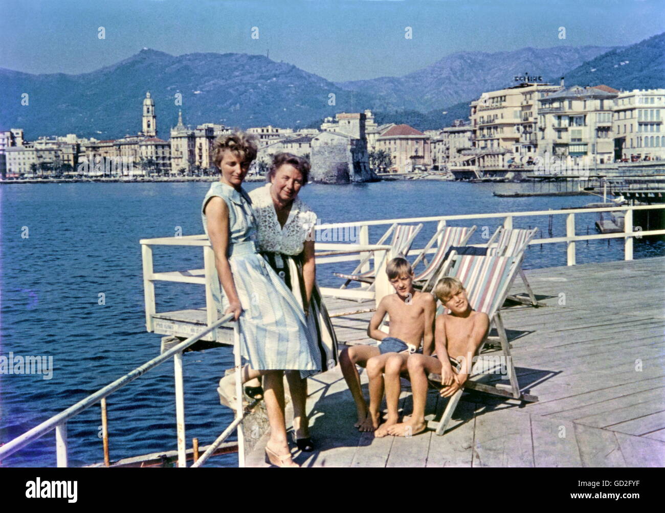 Geografia / viaggio, Italia, Rapallo, turisti tedeschi sul lungomare, 1959, diritti aggiuntivi-clearences-non disponibile Foto Stock