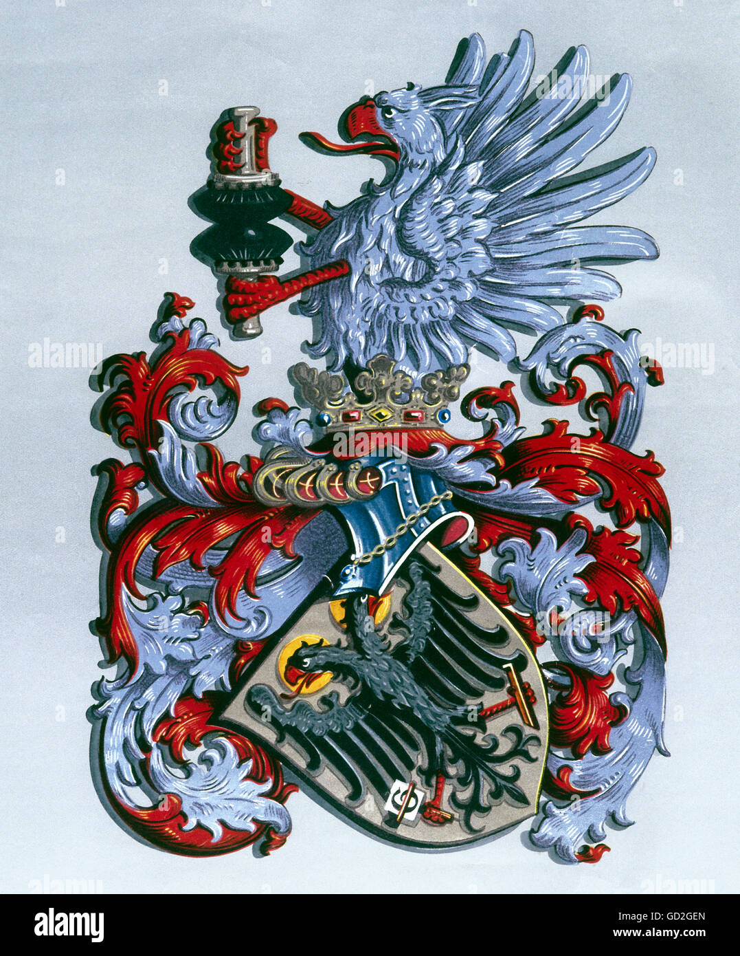 Eraldica, stemma, stemma della gilda delle stampatrici, circa 1500, diritti aggiuntivi-clearences-non disponibile Foto Stock