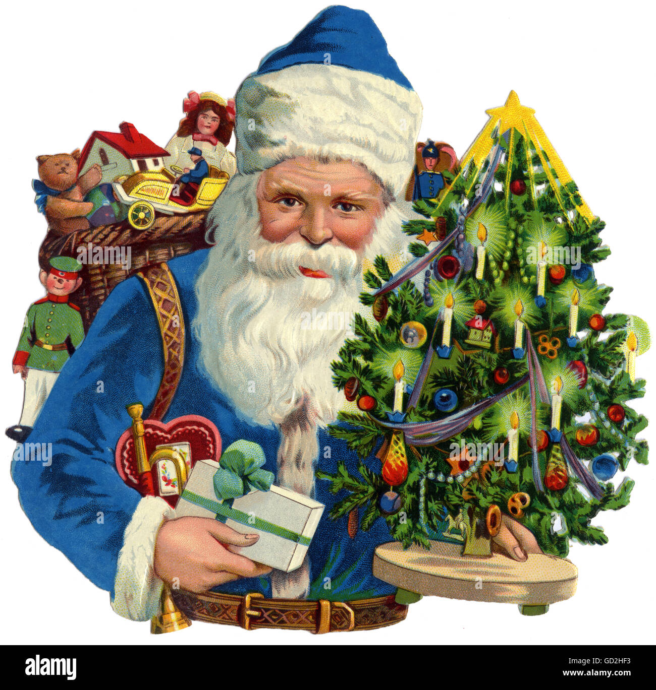 Natale, Natale del Padre, San Nicola, foto di rottamazione, Germania, circa 1908, diritti aggiuntivi-clearences-non disponibile Foto Stock