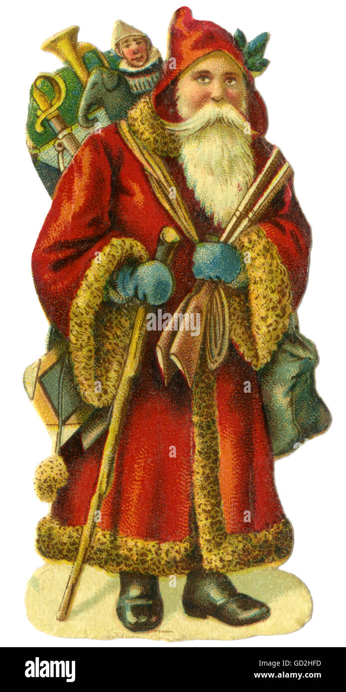 Natale, Padre Natale, San Nicola, rottame-picture, Germania, circa 1908, diritti-aggiuntivi-clearences-non disponibile Foto Stock