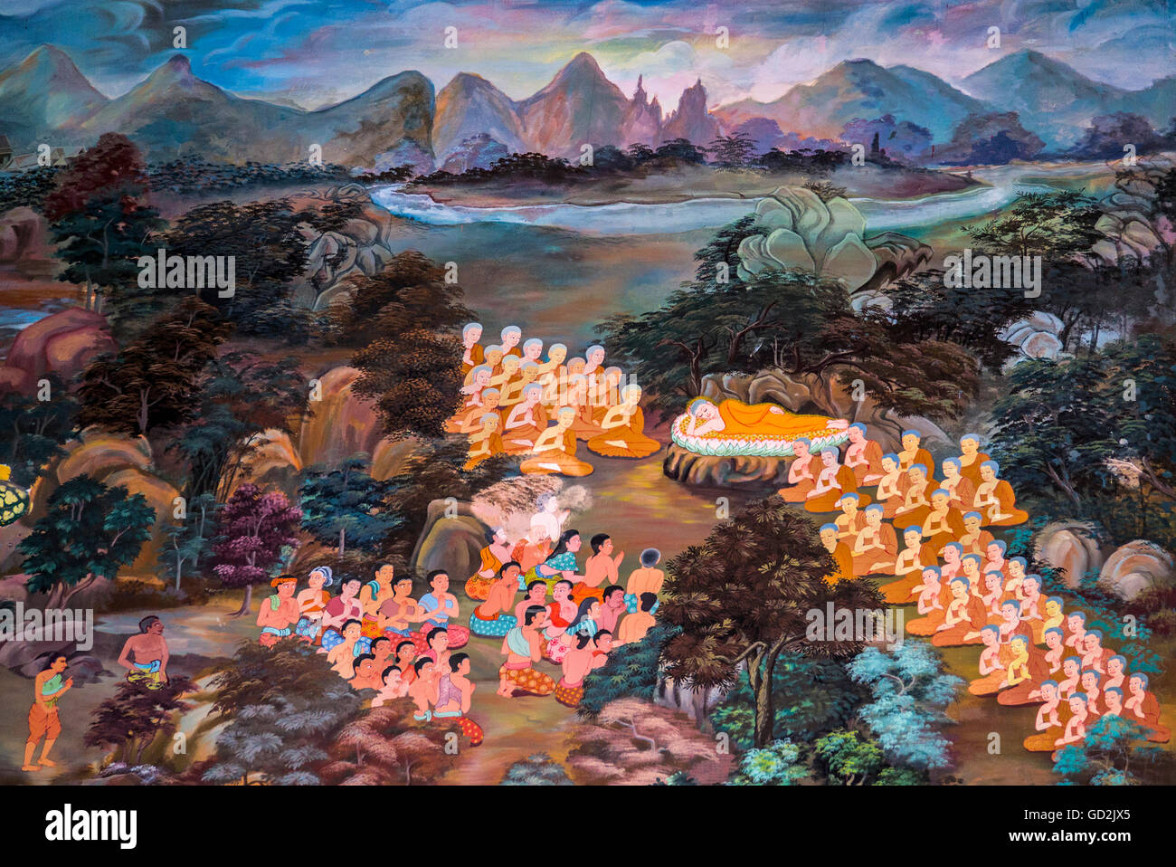 Belle arti, l'arte religiosa, Thailandia, Sud della Thailandia, Asia, buddismo, il Mare delle Andamane, Sud Est Asiatico, artista del diritto d'autore non deve essere cancellata Foto Stock