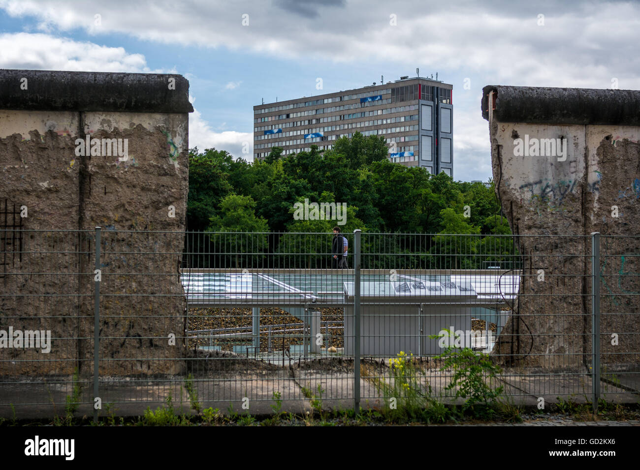 Berliner Mauer (muro di Berlino) Foto Stock