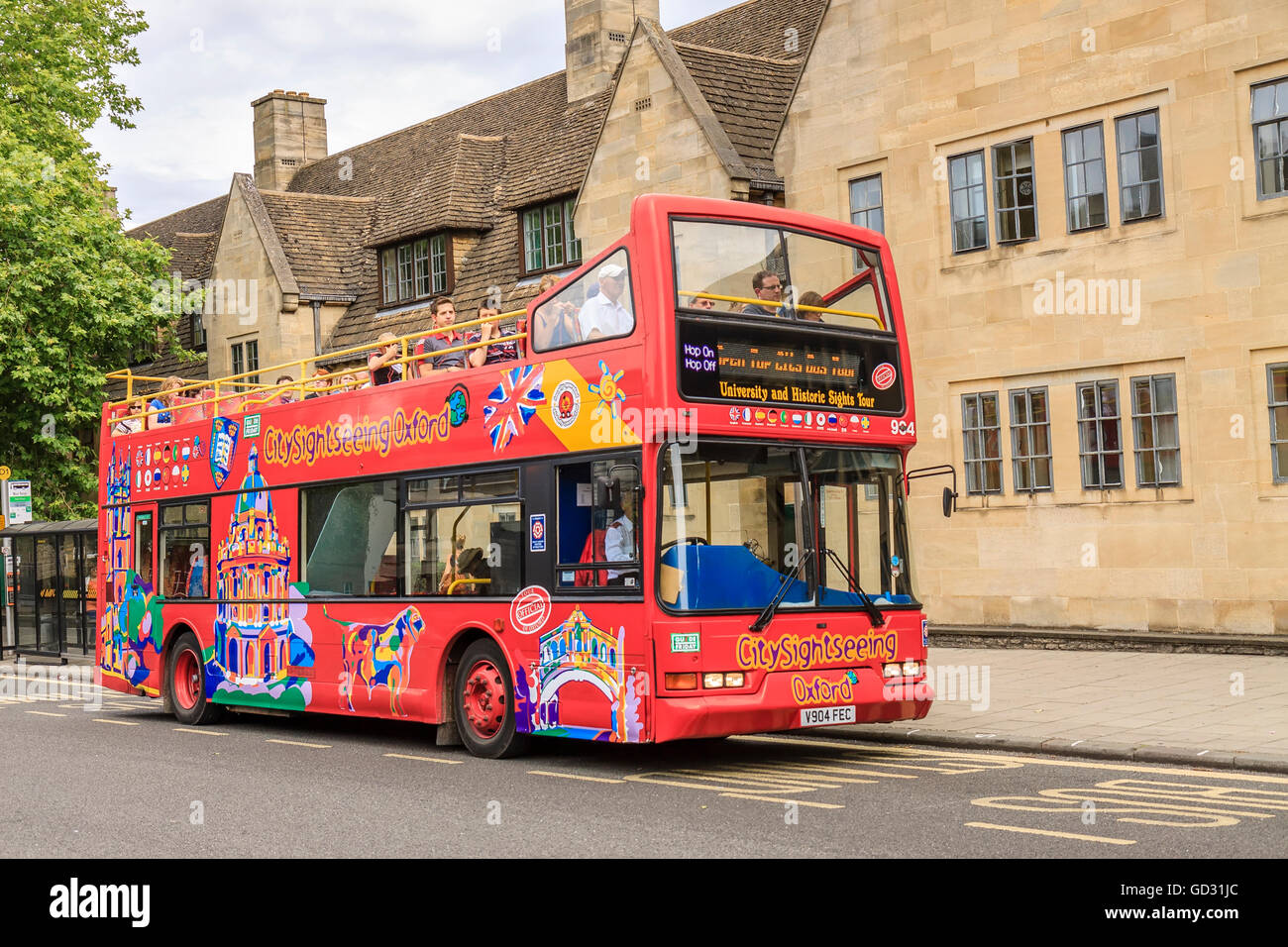 Regno Unito Oxford City Bus Turistici Foto Stock