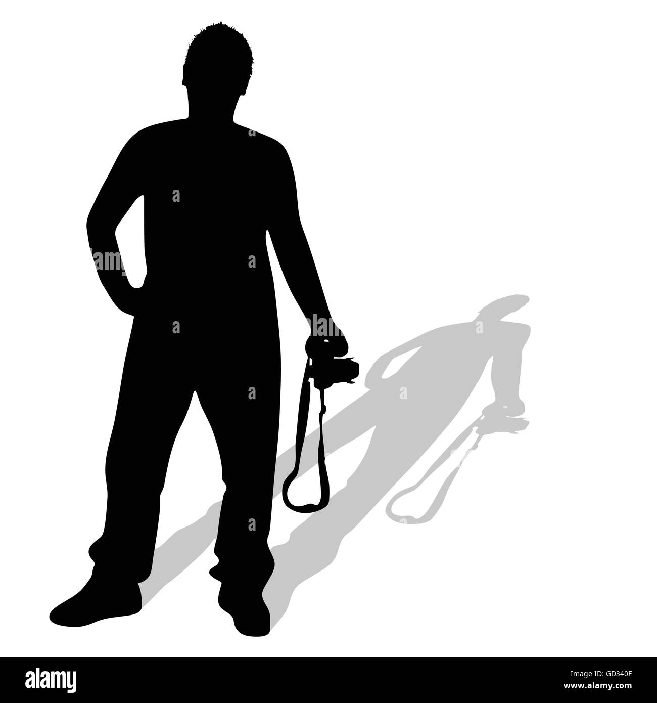 Fotografo vettore illustrazione silhouette Illustrazione Vettoriale