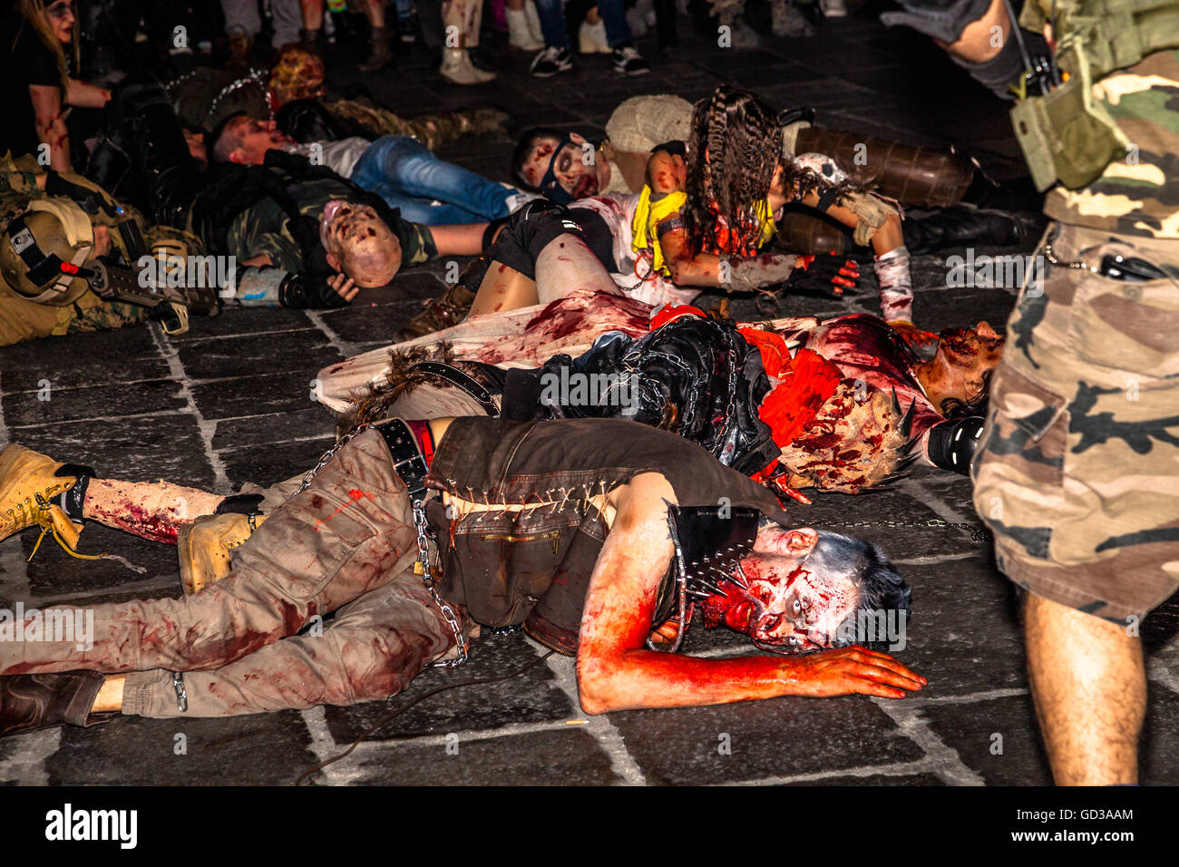Zombie Apocalypse parade Foto Stock