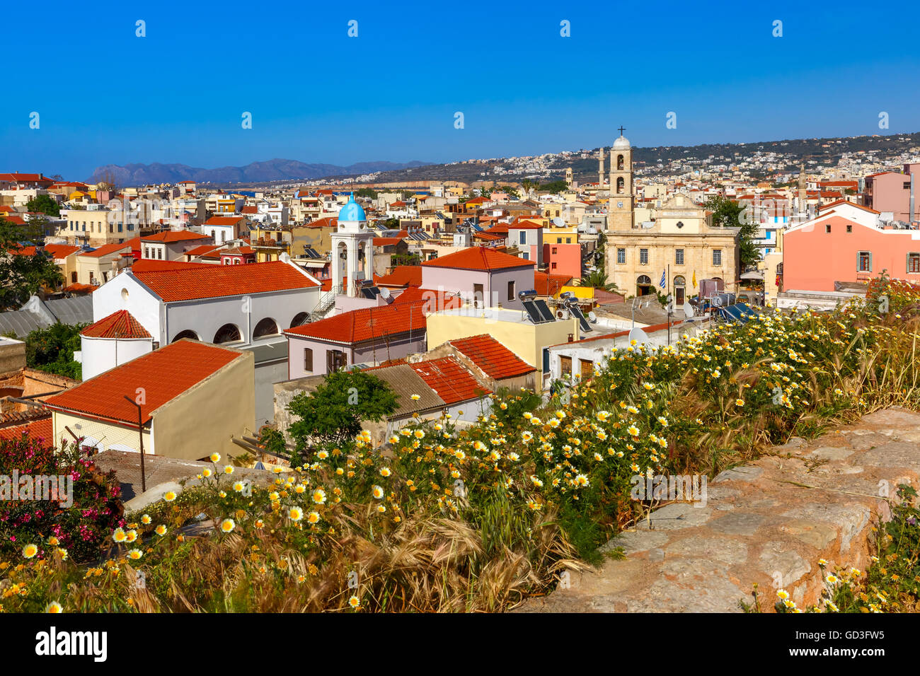Città vecchia di Chania, Creta, Grecia Foto Stock