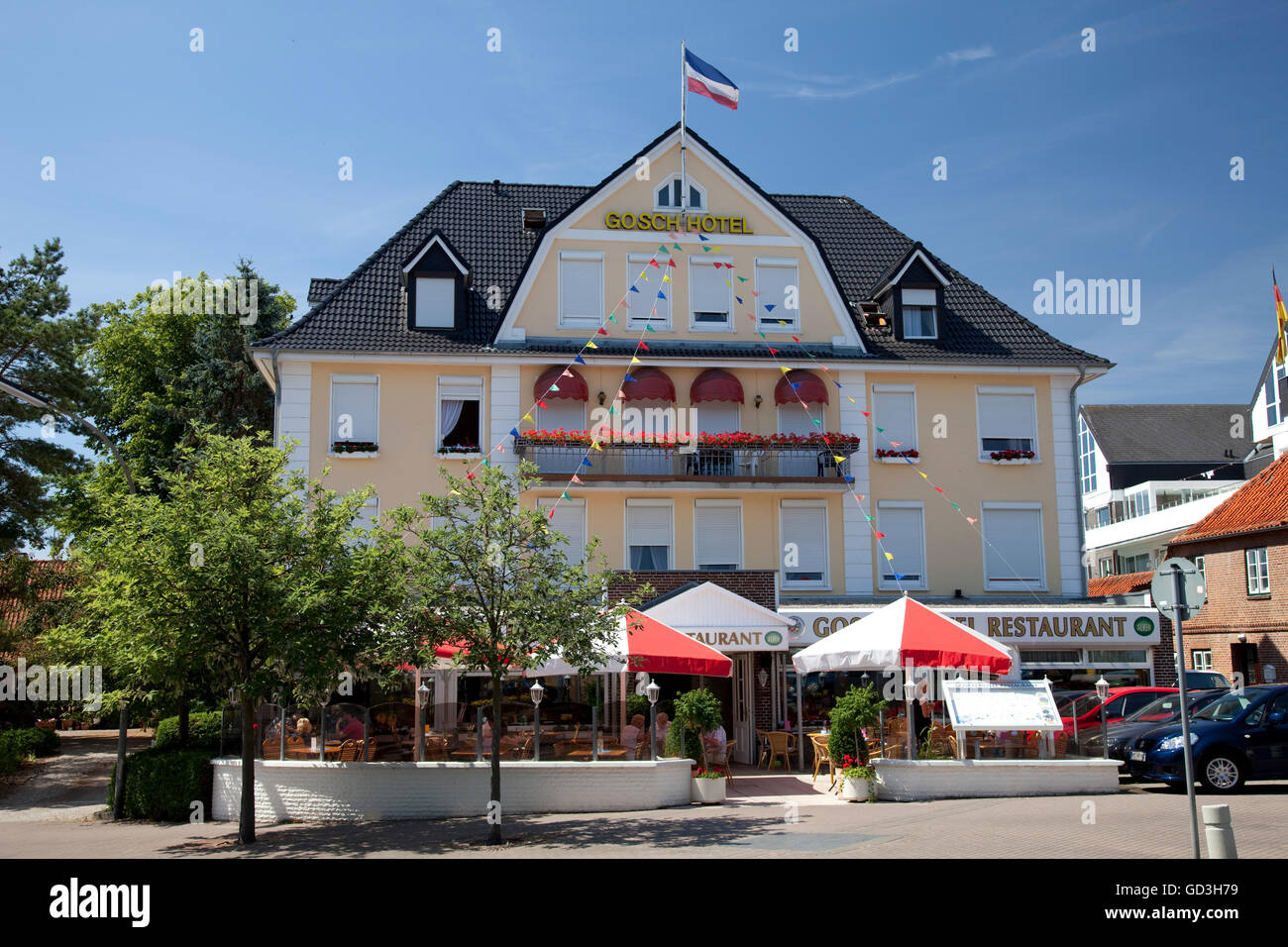 Gosch-Hotel, Mar Baltico località di Groemitz, Luebeck Bay, Mar Baltico, Schleswig-Holstein Foto Stock
