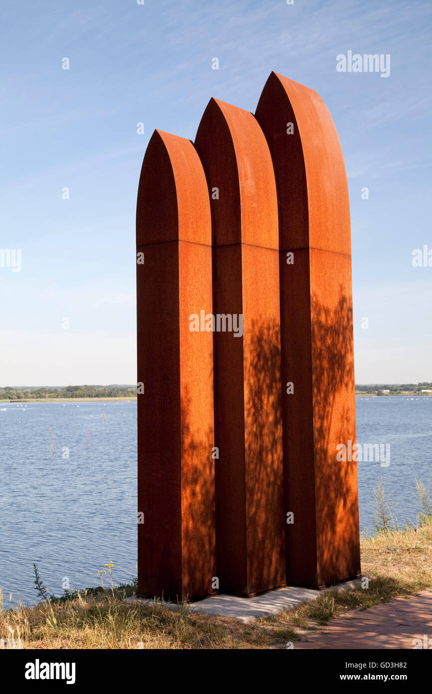 La scultura, porto di Neustadt, Luebeck Bay, Mar Baltico, Schleswig-Holstein Foto Stock