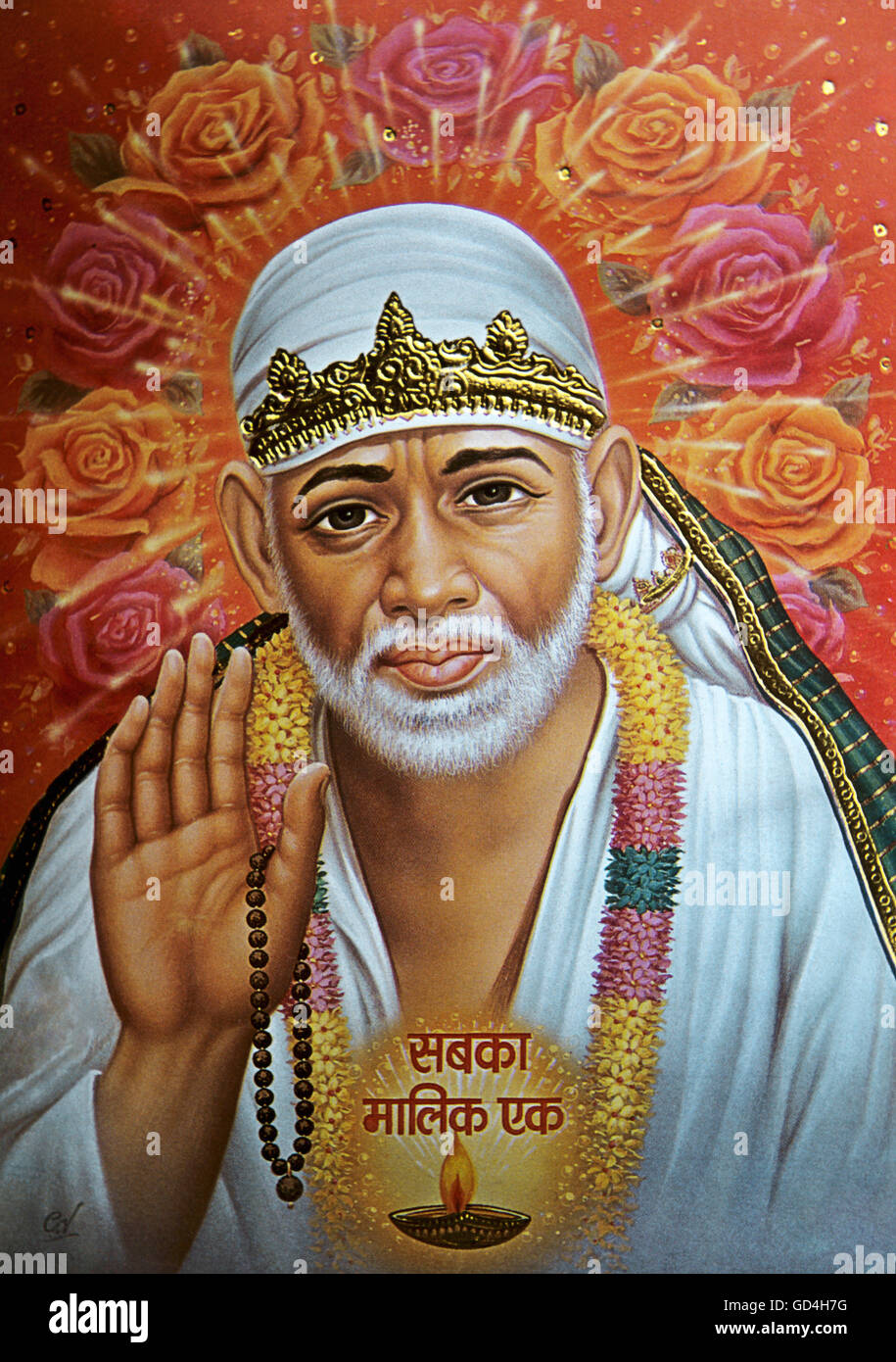 Poster di Shirdi Sai Baba Foto Stock