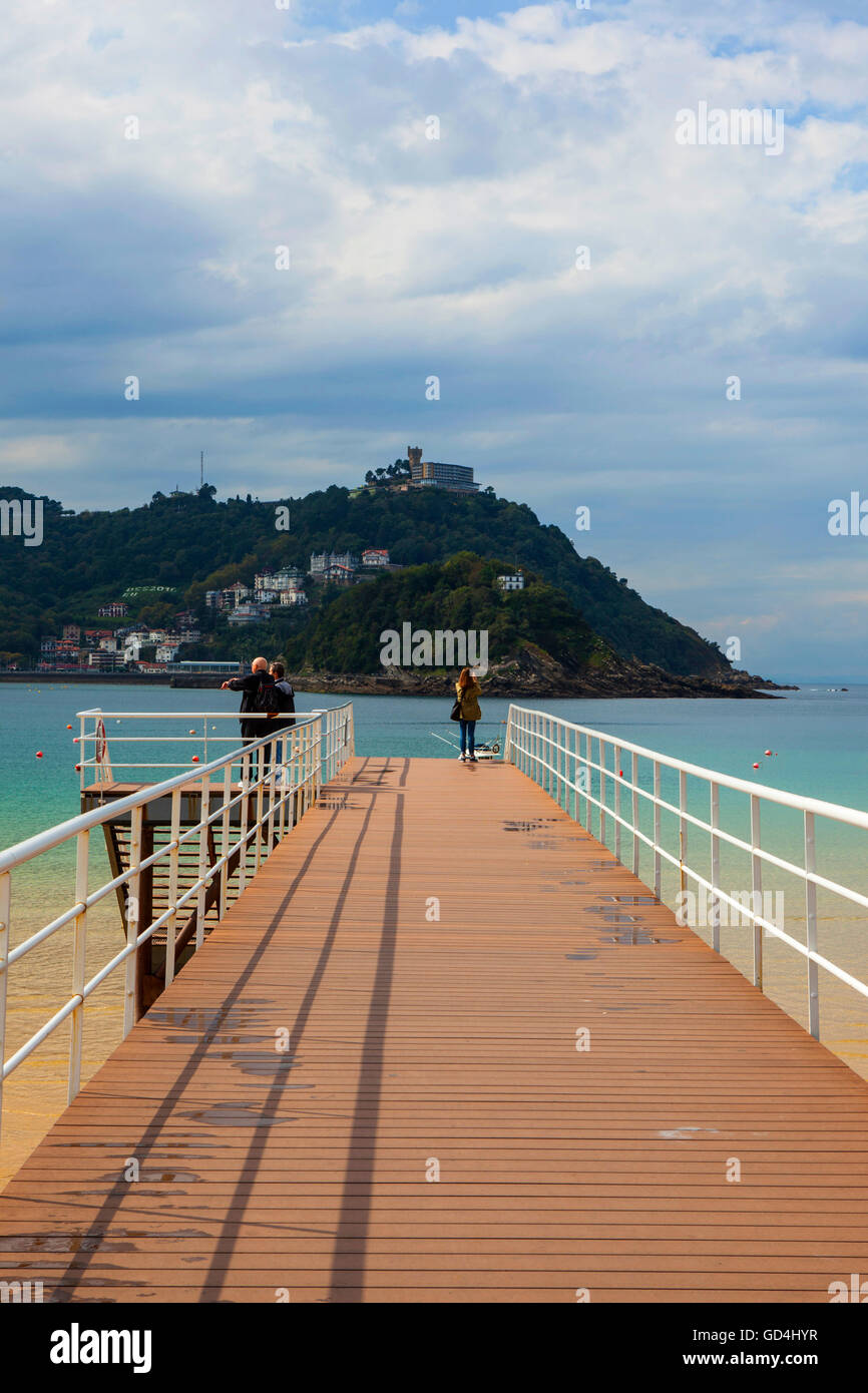Bahia de la Concha, San Sebastian Donostia, Euskadi, Spagna Foto Stock