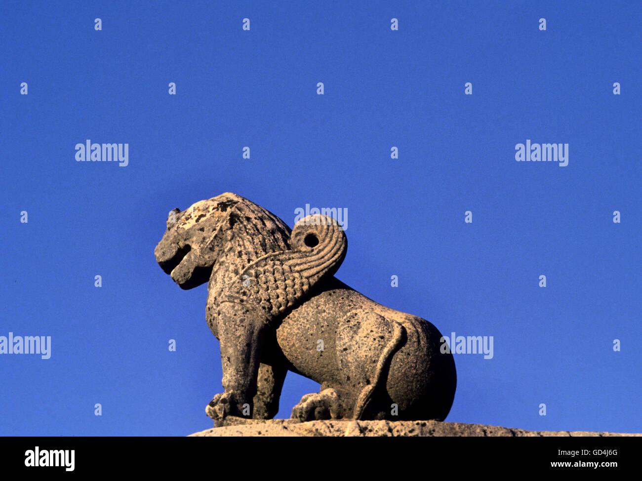 Scukpture del leone alato Foto Stock