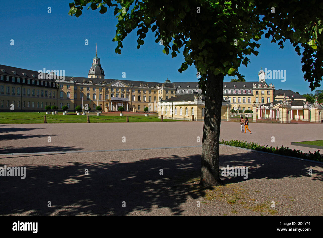 Il Palazzo di Karlsruhe, Karlsruhe, Baden-Württemberg, Germania Foto Stock