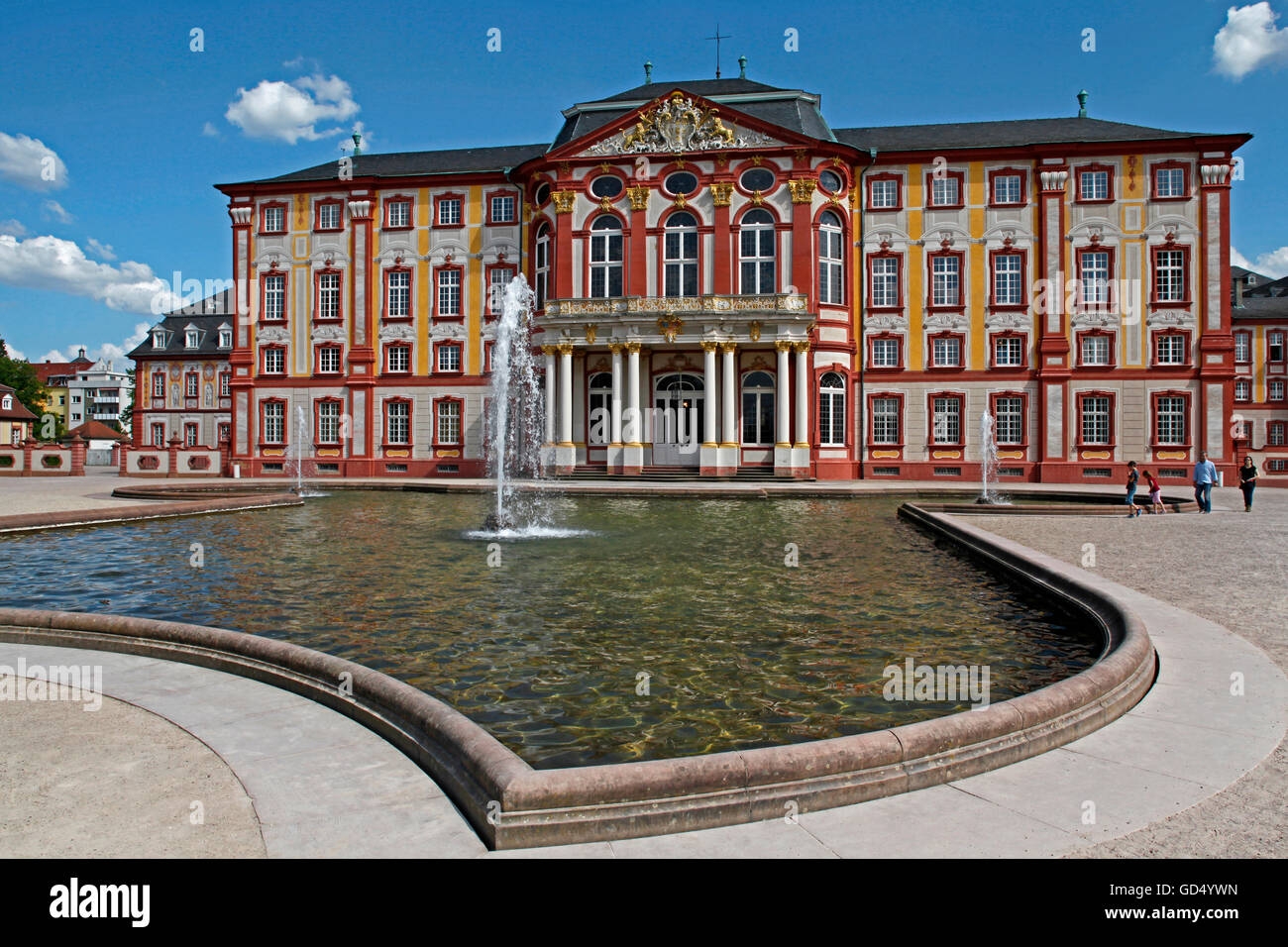 Bruchsal palazzo in stile barocco del XVIII secolo, Bruchsal, Baden-Württemberg, Germania Foto Stock