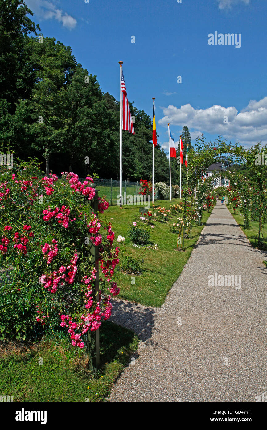 Il giardino delle rose, il Catinaccio, Beutig, Moltkestrasse, Baden-Baden, Baden-Württemberg, Germania Foto Stock