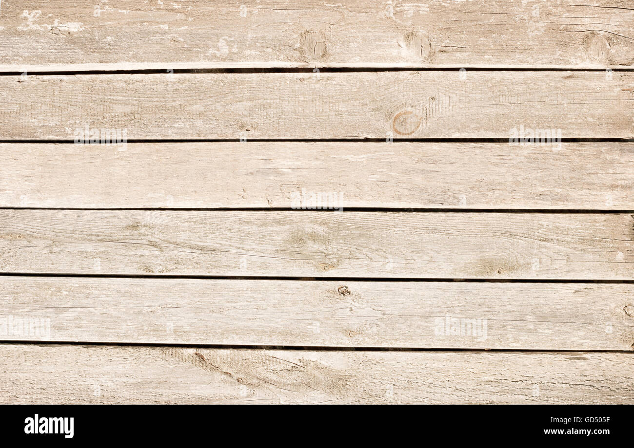 Marrone chiaro graffiato tavole di legno, parete tabella, soffitto o la superficie del pavimento. Foto Stock
