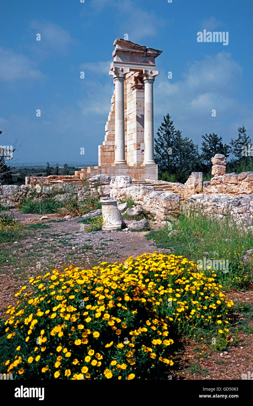 Il santuario di Apollo Hylates, Kourion, Republik di Cipro Foto Stock