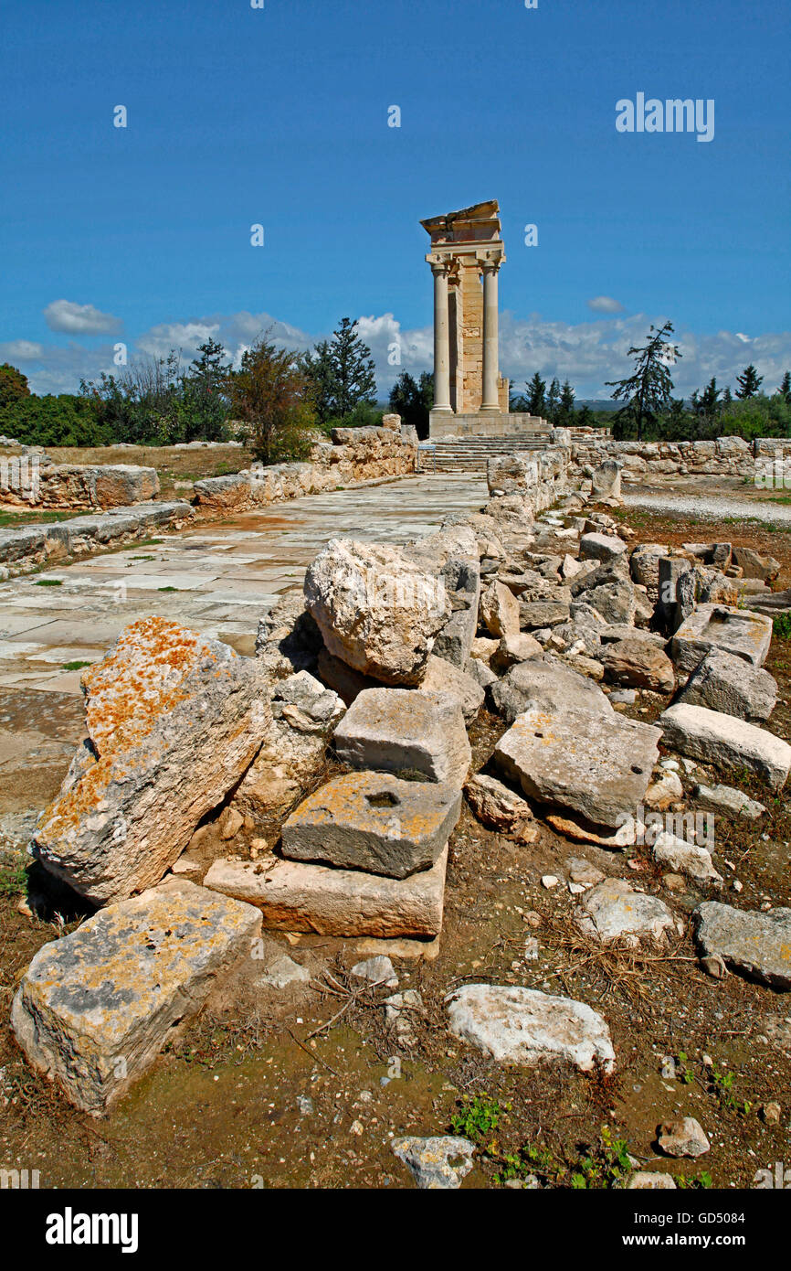 Il santuario di Apollo Hylates, Kourion, Republik di Cipro Foto Stock