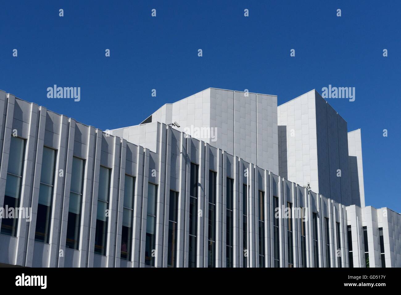 Finnlandia-Halle, weisser Marmor, Architekt Alvar Aalto, Helsinki Helsinki, Finnland Foto Stock