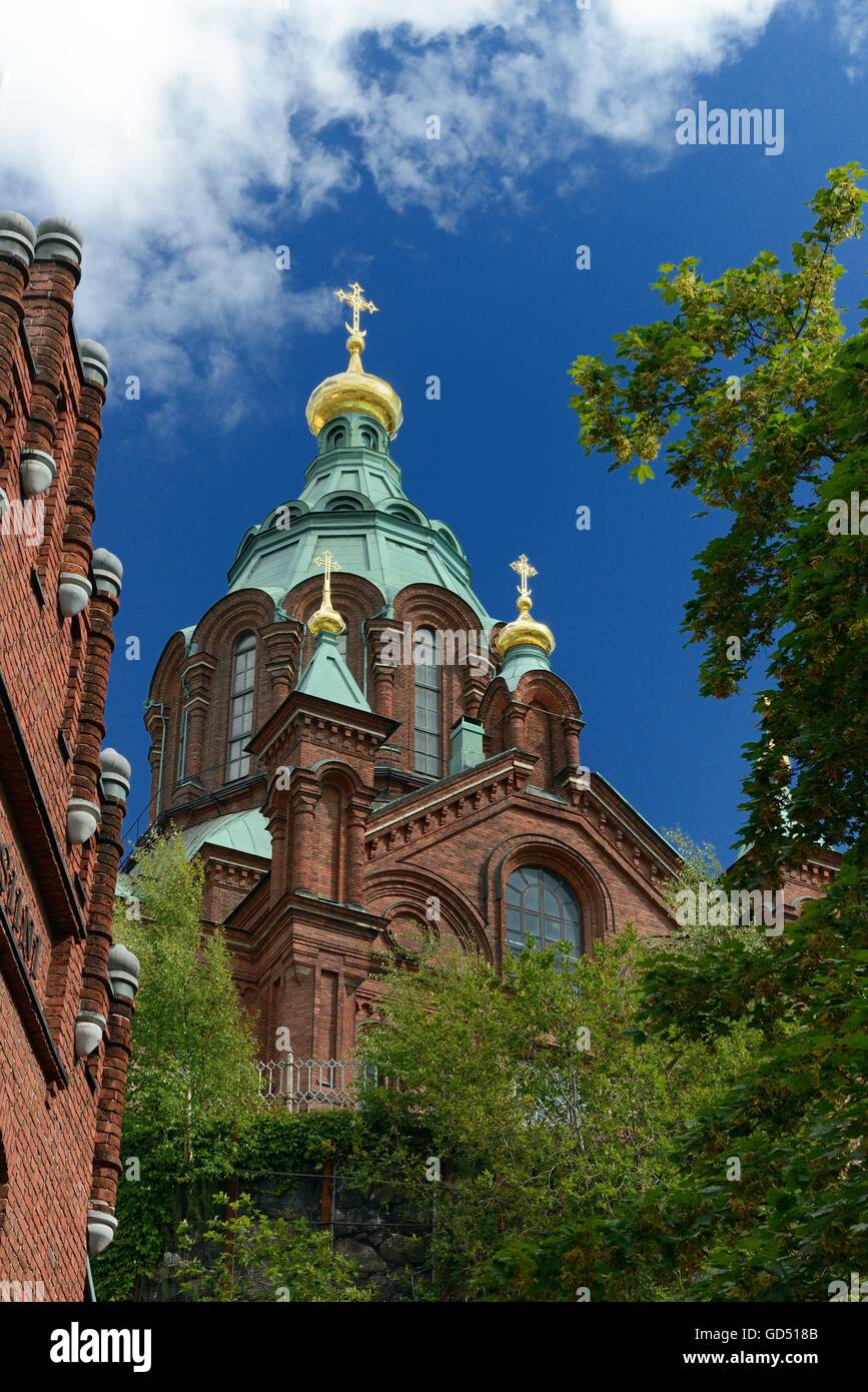 Russisch-orthodoxe Uspenski-Kathedrale, Helsinki, Finnland, Europa Foto Stock