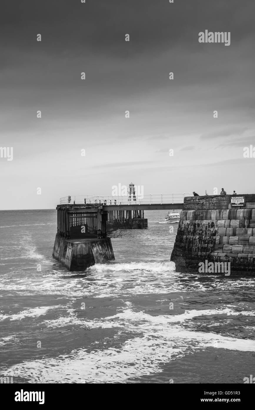 Whitby in mono Yorkshire nel porto Ray Boswell Foto Stock