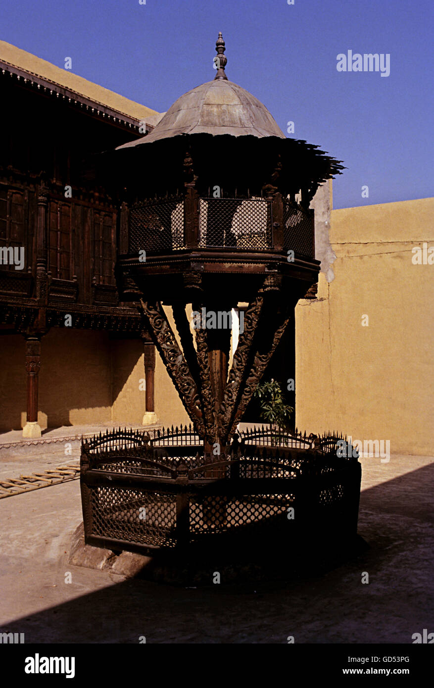 Scolpiti bird house Foto Stock